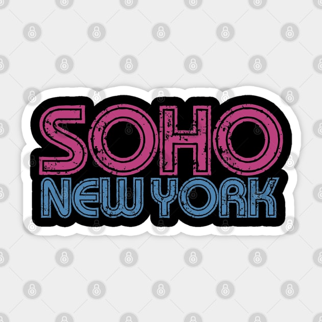 Soho New York City Retro Sticker by Egit